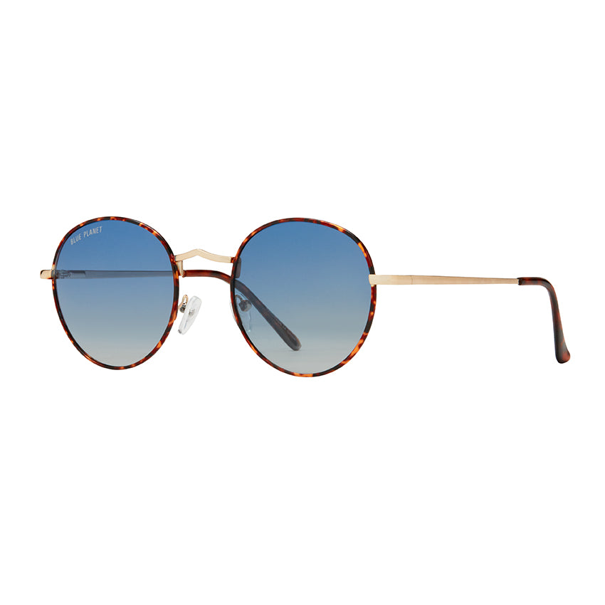 BP18255 - Ash - Brown Tortoise / Gold / Tort Tips / Gradient Blue Polarized Lens
