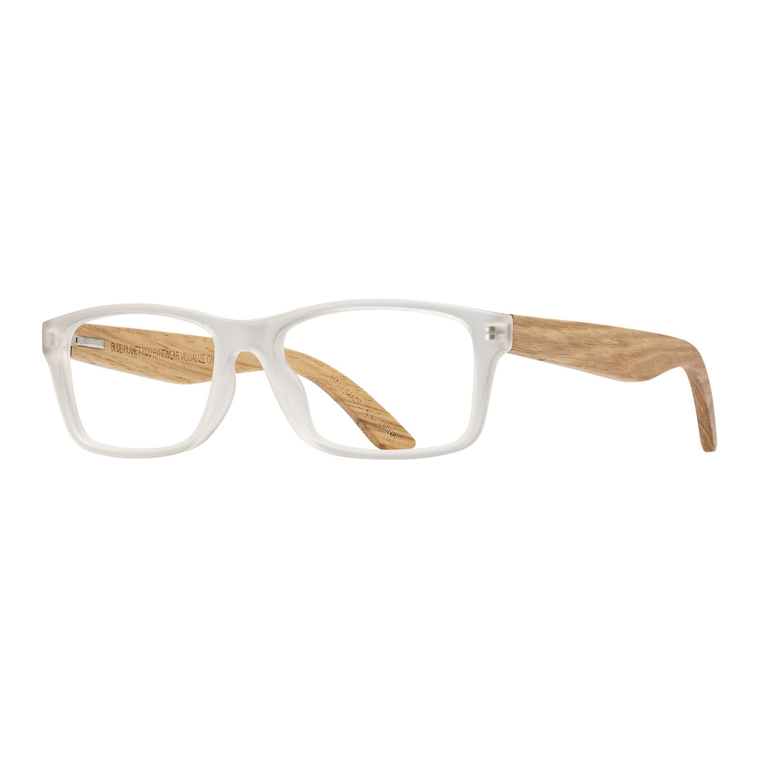 BP20527 - Avalon -Matte Clear / Walnut Wood / Blue Light Filtering Reader Lens
