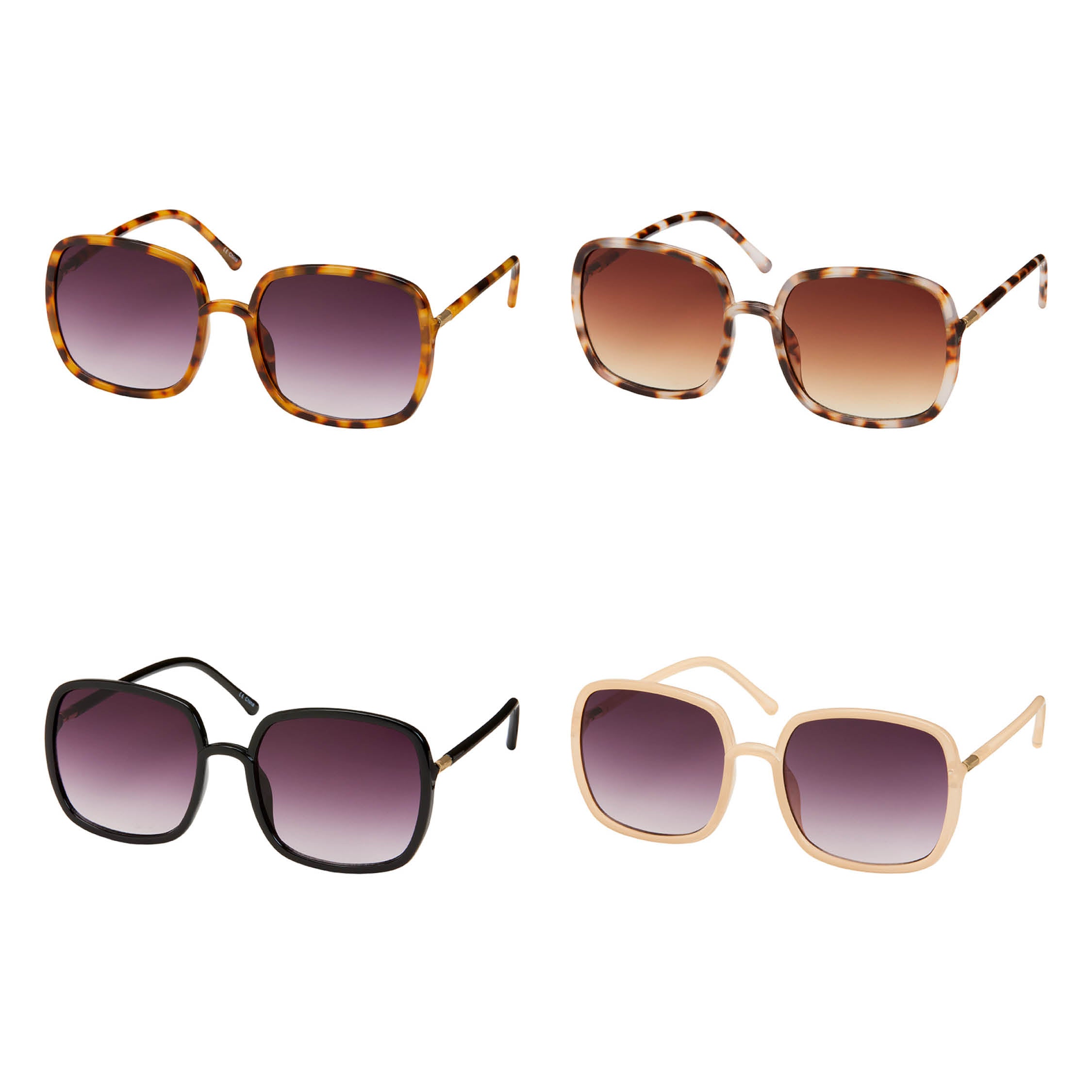 1383 Rose Large Square Sunglasses Blue Gem Sunglasses & Blue