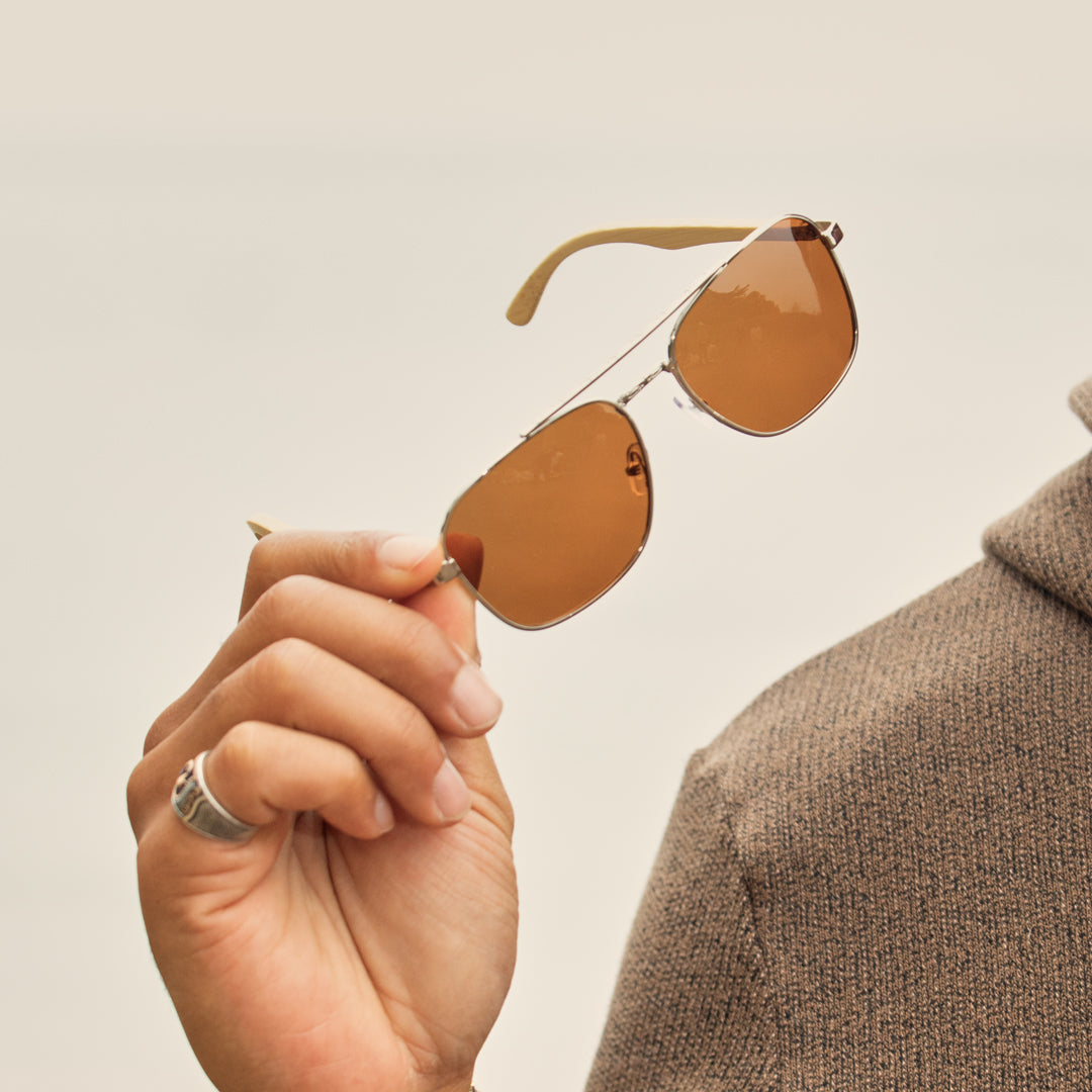 BP10373 - Rye - Gold / Walnut Wood / Brown Polarized Lenses