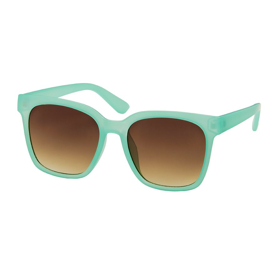 1278 Rose Square Pop Color Sunglasses Blue Gem Sunglasses & Blue