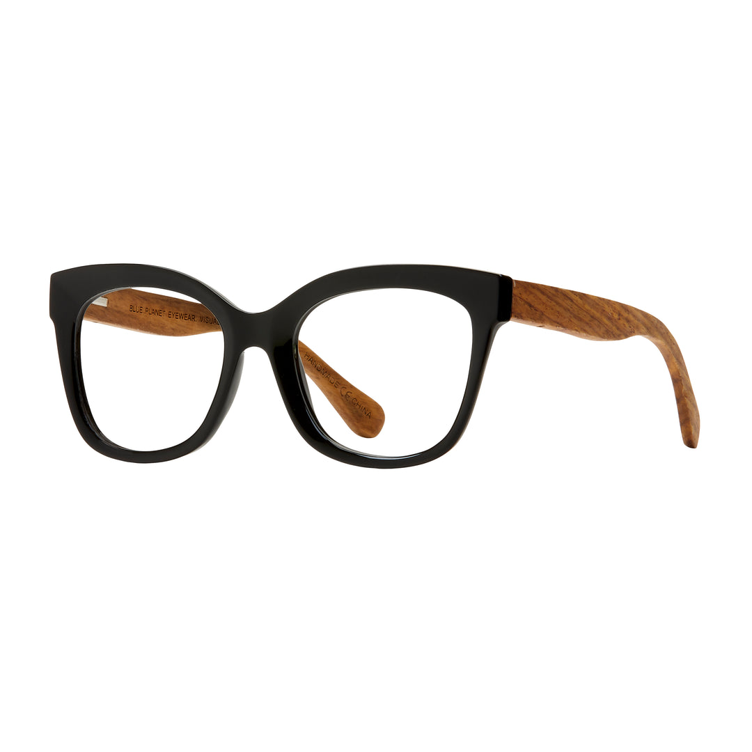BP20783 - Nora - Onyx / Walnut Wood / Blue Light Filtering Reader Lens