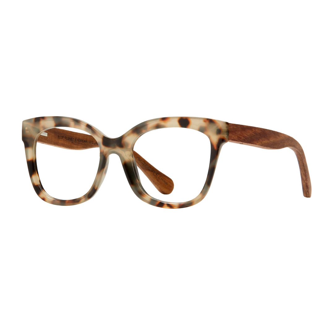 BP20784 - Nora - Ivory Tort / Walnut Wood / Blue Light Filtering Reader Lens