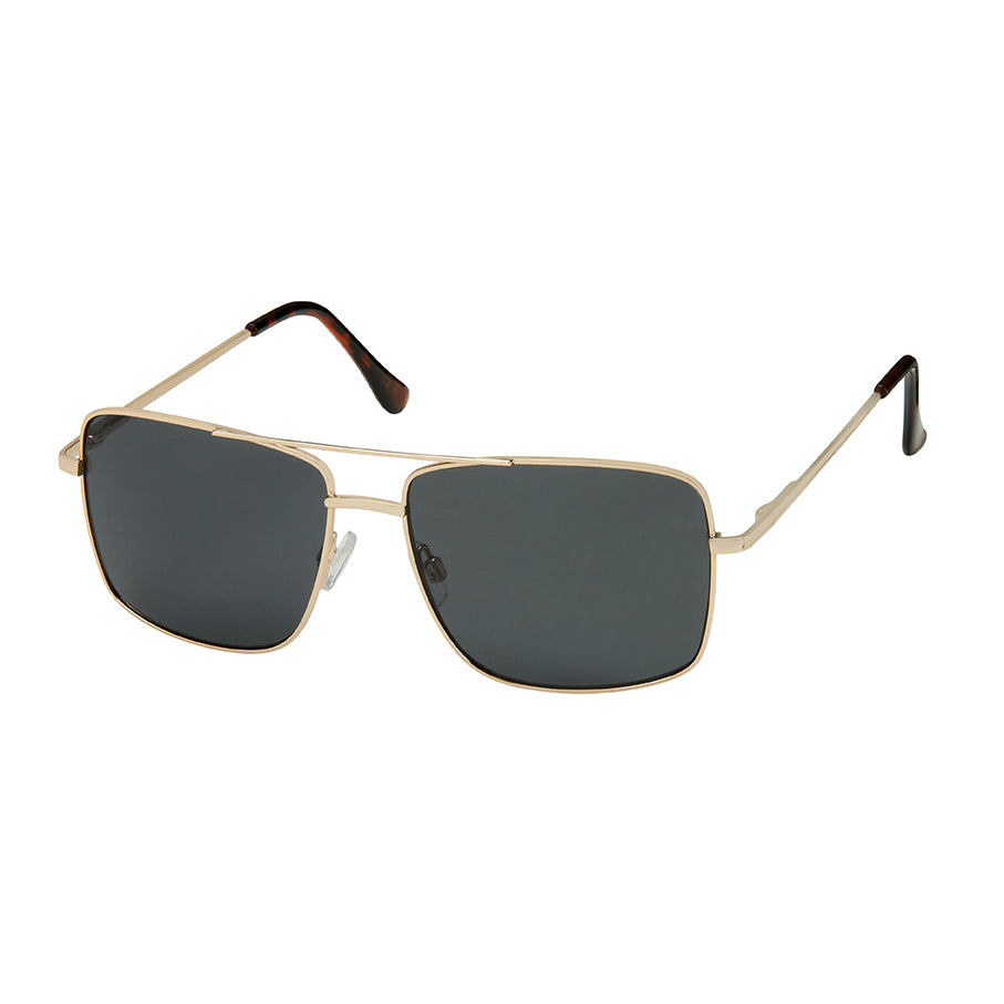 1238-NEW - Jade- Square Metal Aviator Sunglasses