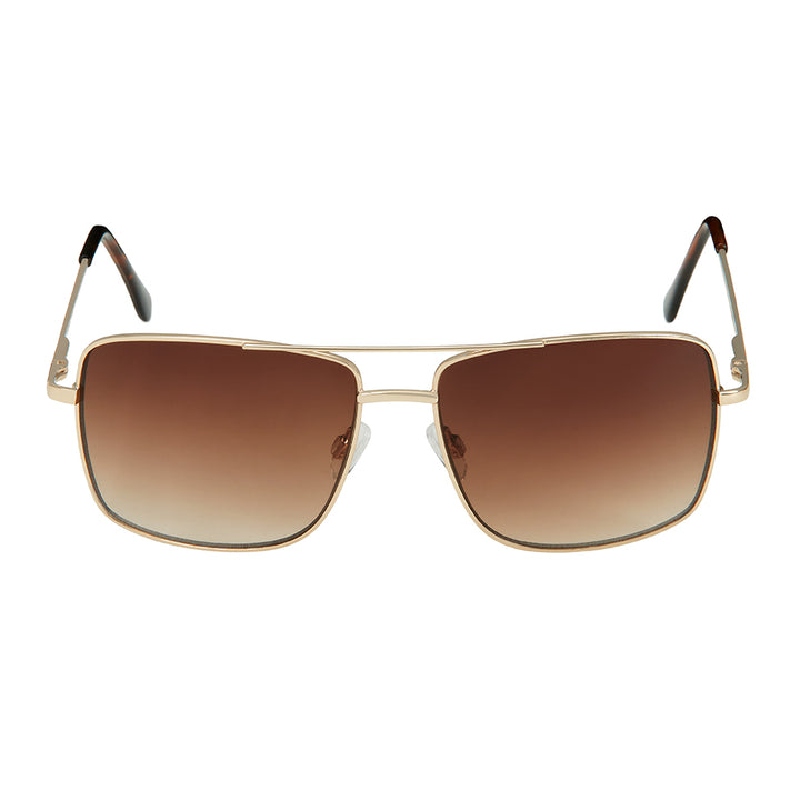 1238-NEW - Jade- Square Metal Aviator Sunglasses