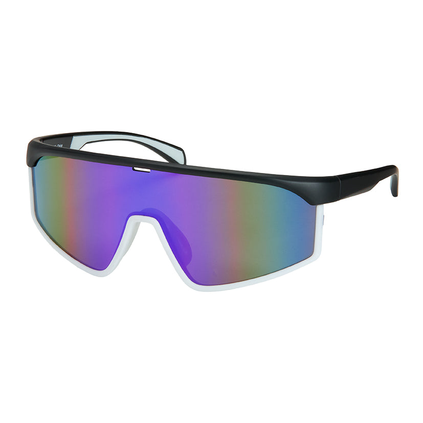 1252-NEW- Shields-Wrap Mirror Lens Sunglasses