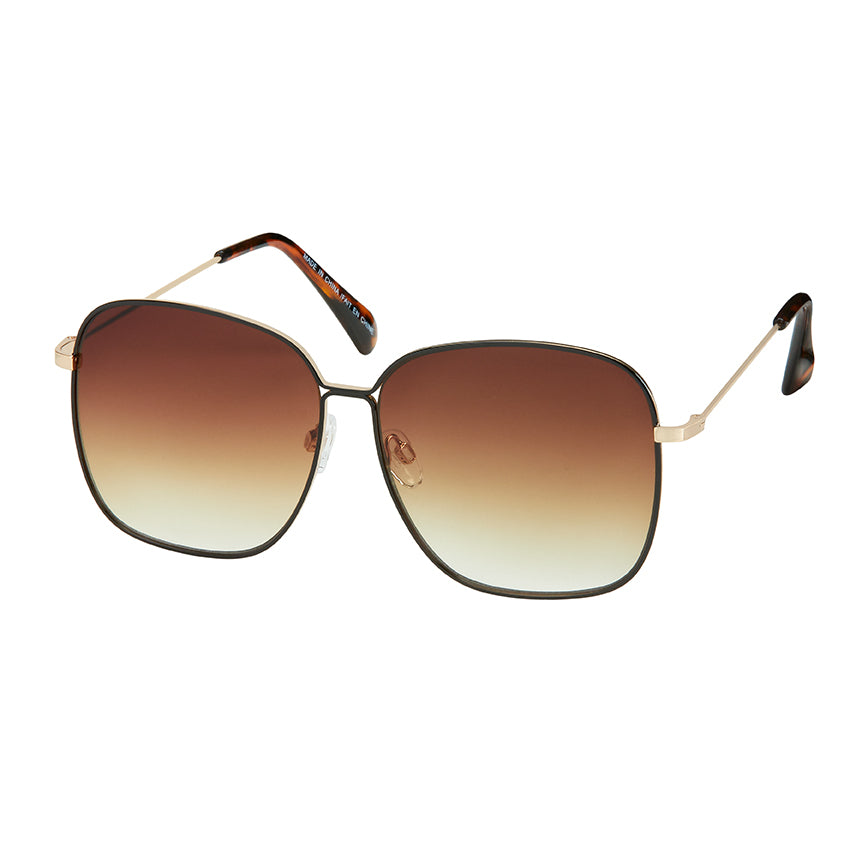 1305-NEW - Jade-Metal Square Enamel Sunglasses