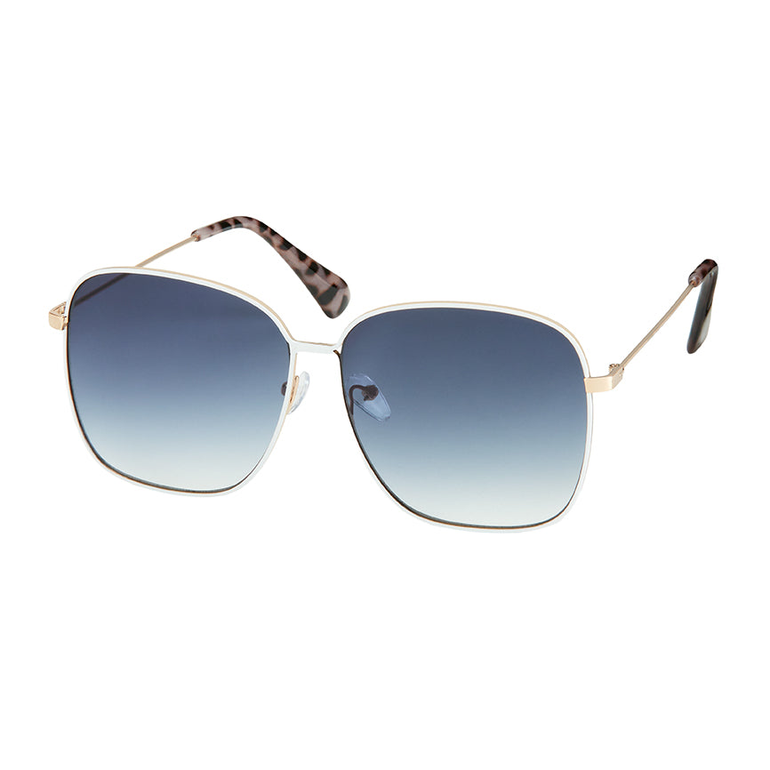 1305-NEW - Jade-Metal Square Enamel Sunglasses