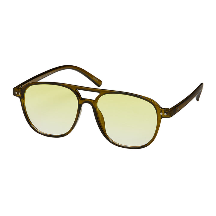 1374 Weekend - Plastic Aviator w/ Color Lens Sunglasses