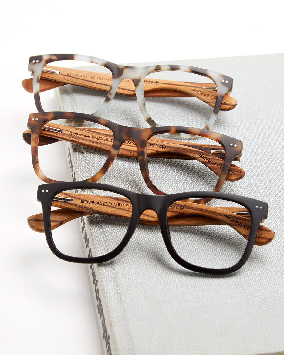 BP20252 - Alden - Matte Gold Tortoise / Zebra Wood / Blue Light Filtering Reader Lens