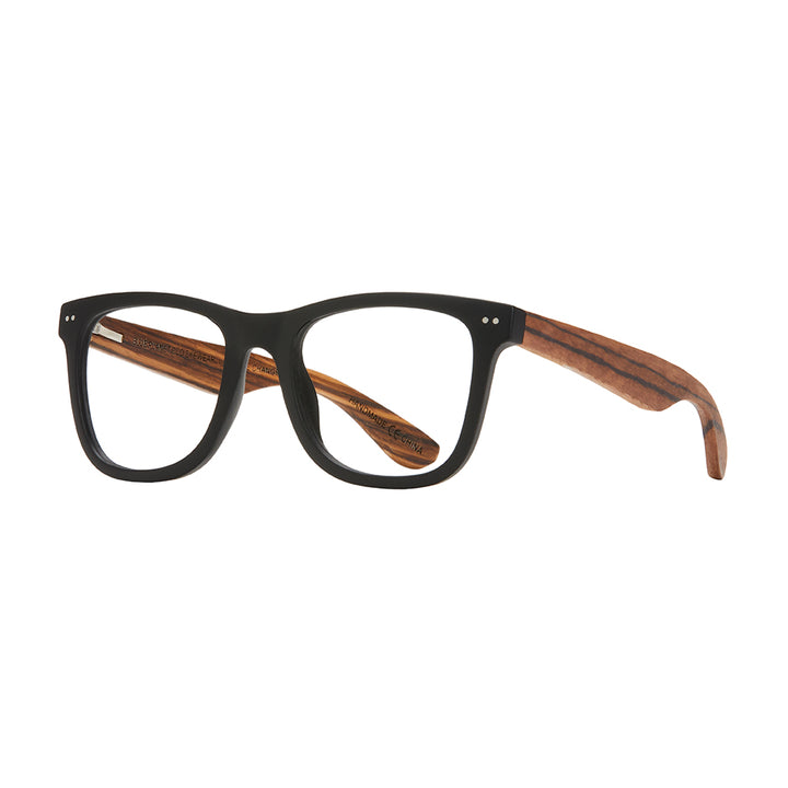 BP20251 - Alden - Matte Onyx / Zebra Wood / Blue Light Filtering Reader Lens