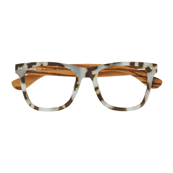 BP20253 - Alden - Matte Slate Blue Tortoise / Zebra Wood / Blue Light Filtering Reader Lens
