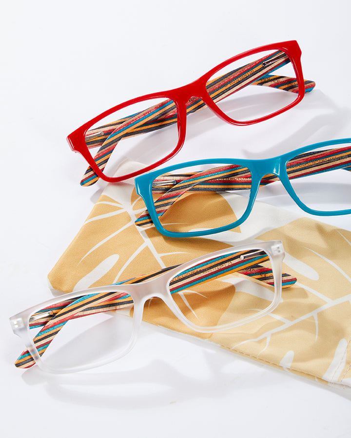 BP20812 - Aloha - Red / Rainbow Wood / Blue Light Filtering Reader Lens
