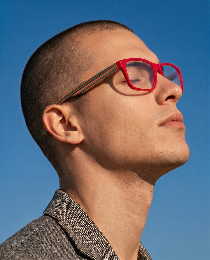 BP20812 - Aloha - Red / Rainbow Wood / Blue Light Filtering Reader Lens