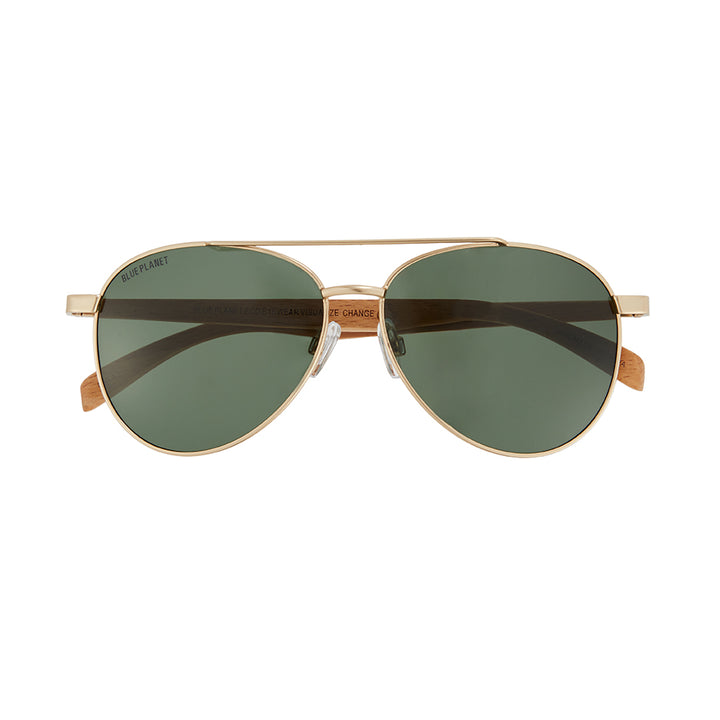 BP19331 - Amador - Matte Gold / Beechwood / Grey Green Polarized Lens