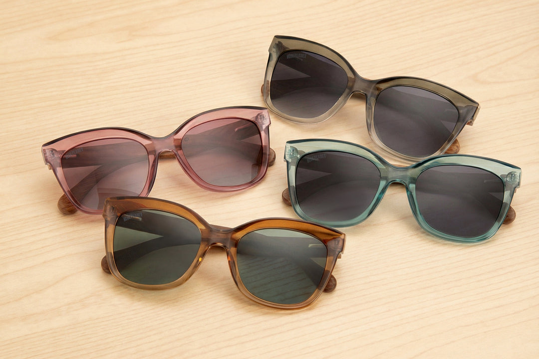 BP10153 - NEW Amelia Crystal Brown/Walnut Wood-Grey Green Polarized