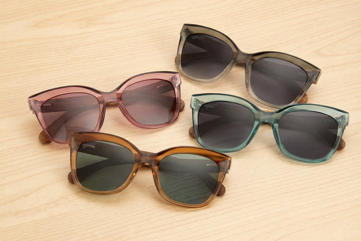 BP10153 - NEW Amelia Crystal Brown/Walnut Wood-Grey Green Polarized