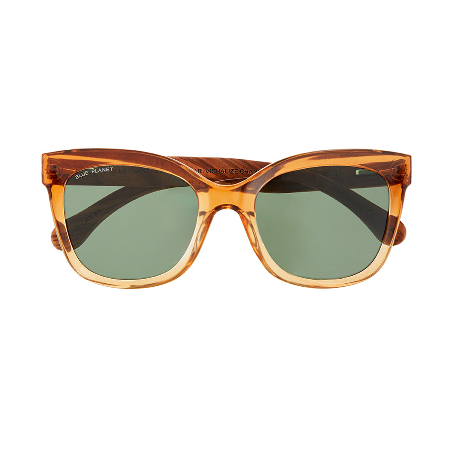 BP10153 - NEW Amelia Crystal Brown/Walnut Wood-Grey Green Polarized