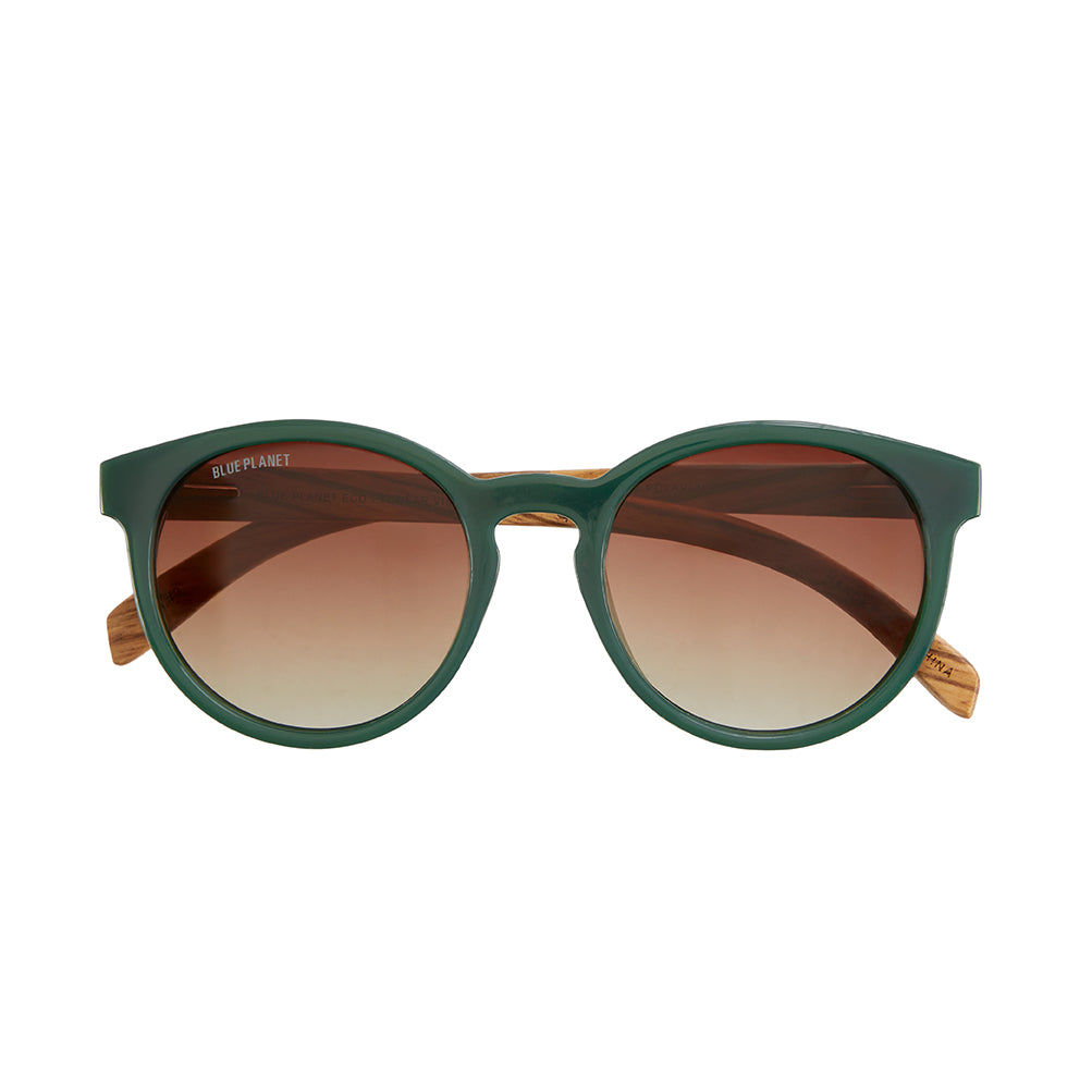 BP18182 - NEW Andiz Hunter Green / Zebra Wood / Brown Polarized Lens
