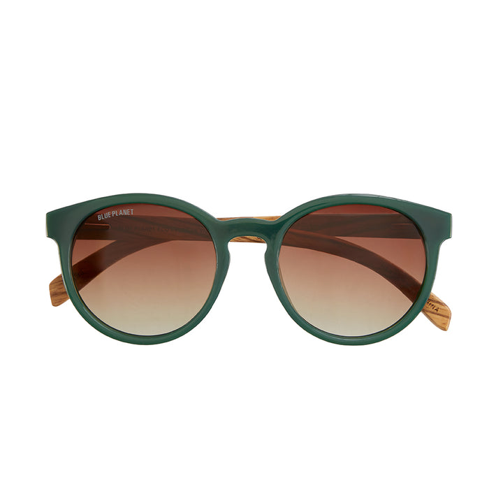 BP18182 - NEW Andiz Hunter Green / Zebra Wood / Brown Polarized Lens