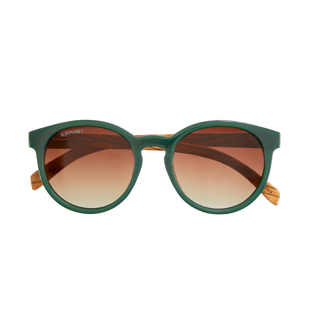 BP18182 - NEW Andiz Hunter Green / Zebra Wood / Brown Polarized Lens