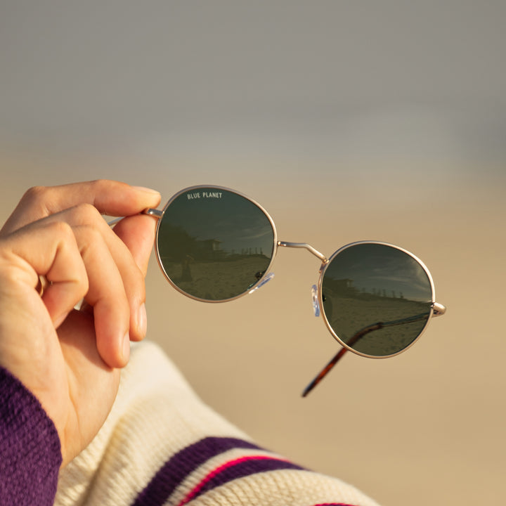 BP18251 - Ash - Matte Gold / Grey-Green Polarized Lens