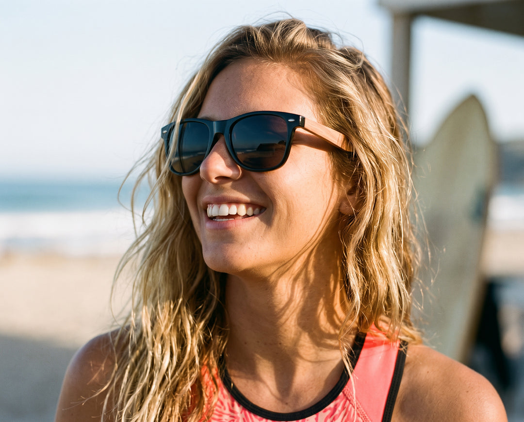 BP10266 - NEW Bodie Onyx / Zebra Wood / Smoke Polarized Lens