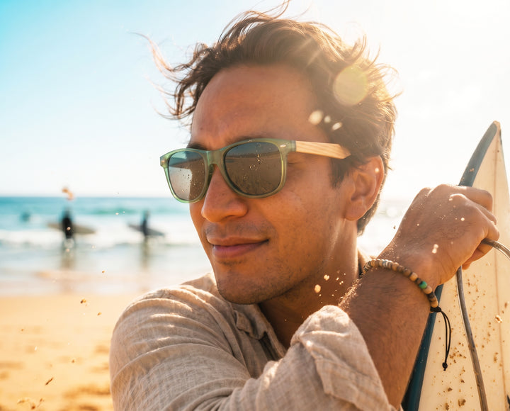 BP10267 - NEW Bodie Green / Zebra Wood / Smoke Polarized Lens