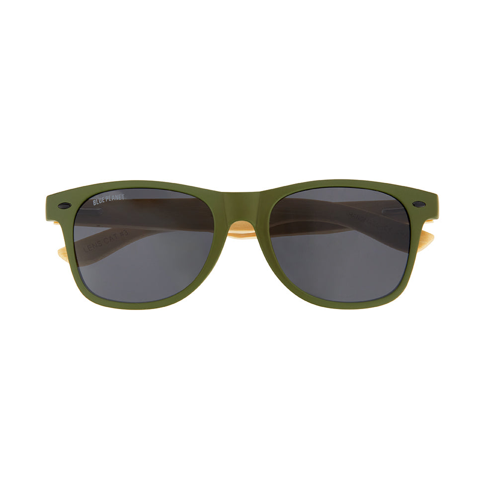 BP10253 - Classic- Matte Olive Green/ Bamboo / Smoke Polarized Lens