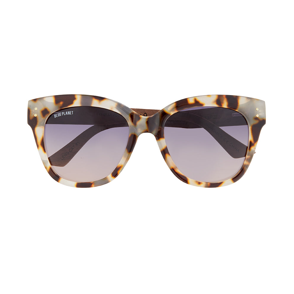 BP10392 NEW Cora -Ivory Tortoise / Walnut Wood - Smoke Brown Pol