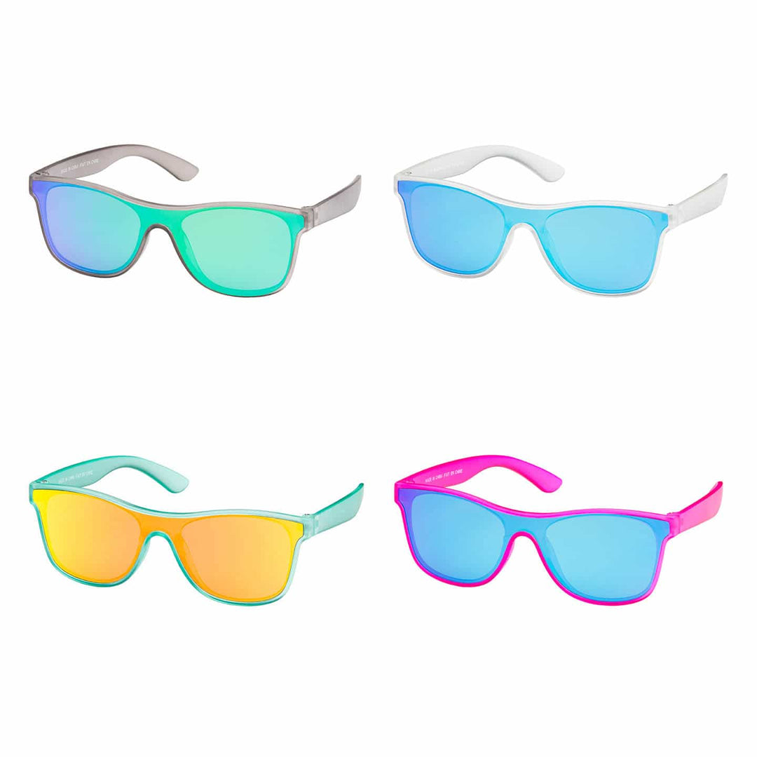 K6897 Kids - Pop Color Mirror Frames Sunglasses
