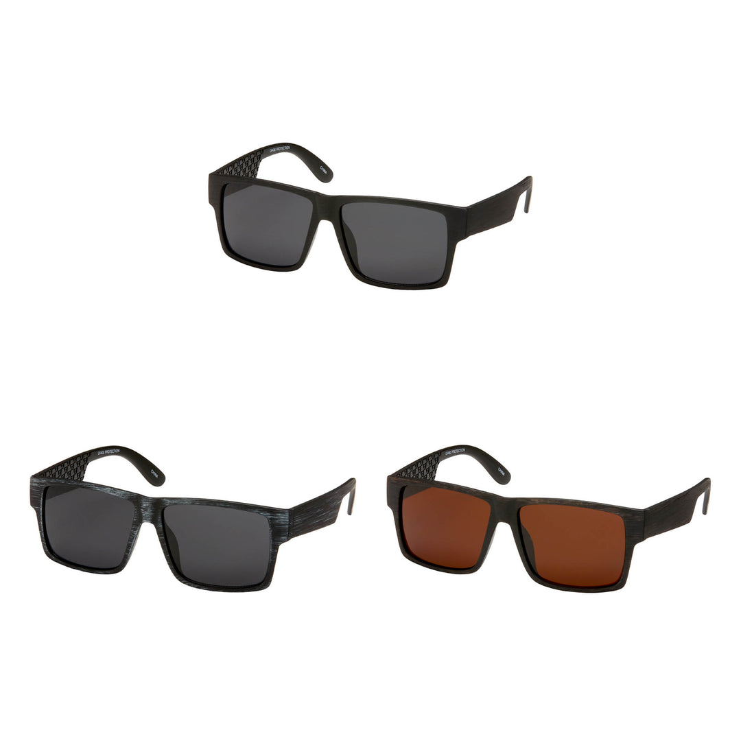 1351- 805 - Active Faux Wood Sunglasses