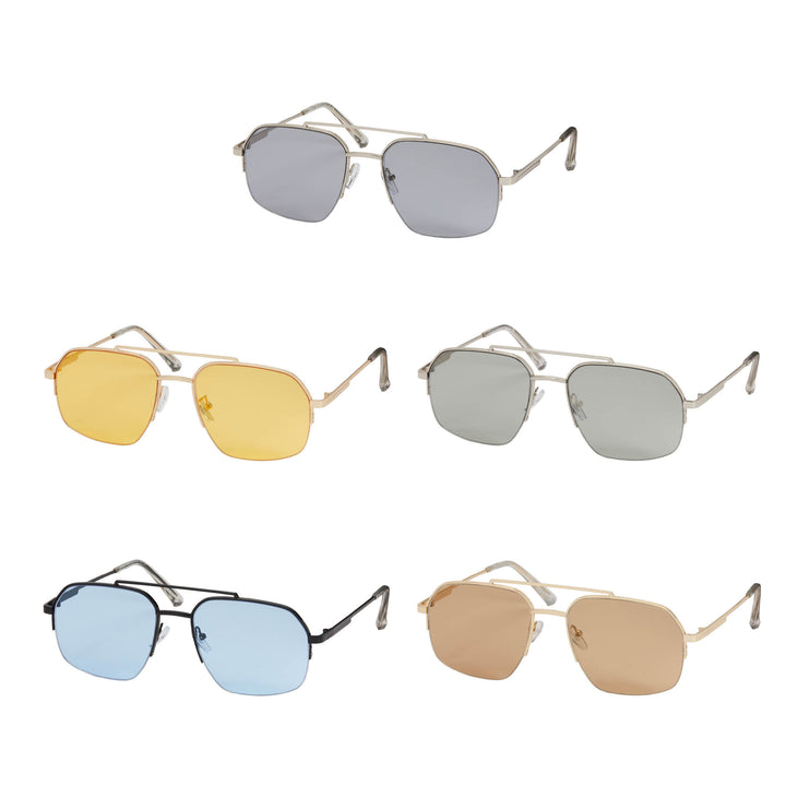 1158- NEW - Jade Square Metal Aviator