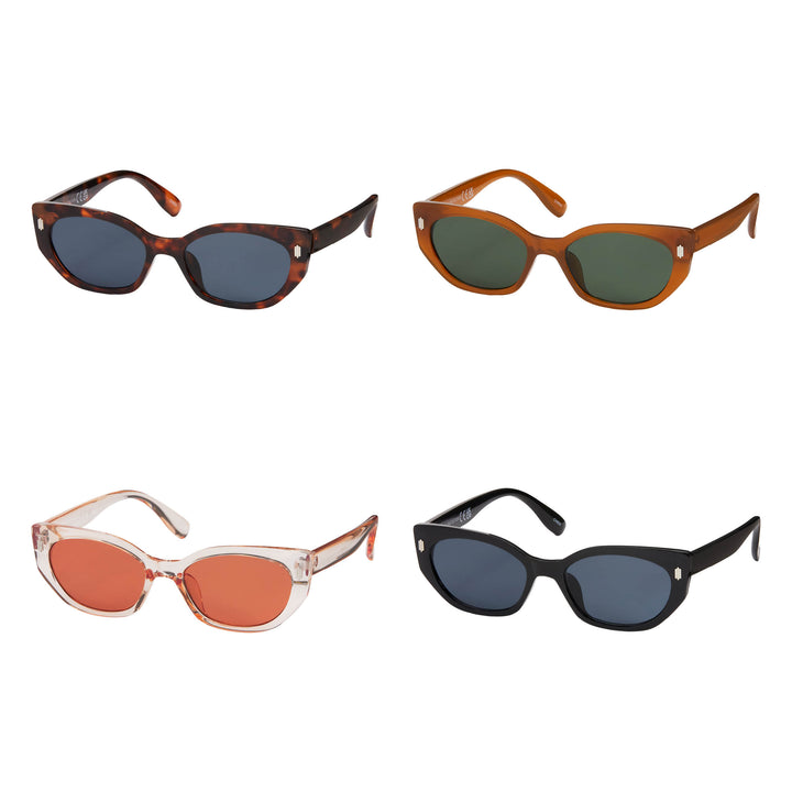 1168 -NEW- Rose- Angled Cat Eye Sunglasses