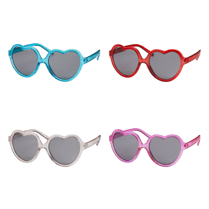K1967 -NEW- Kids - Bubble Glitter Heart Sunglass