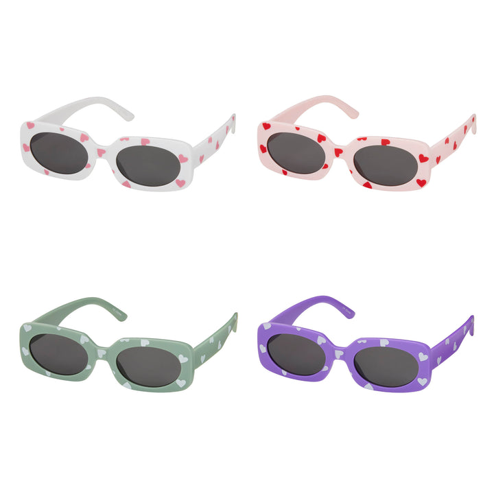 K6788 NEW KIDS MATTE SLIM HEART PRINT ASSORTED COLORS