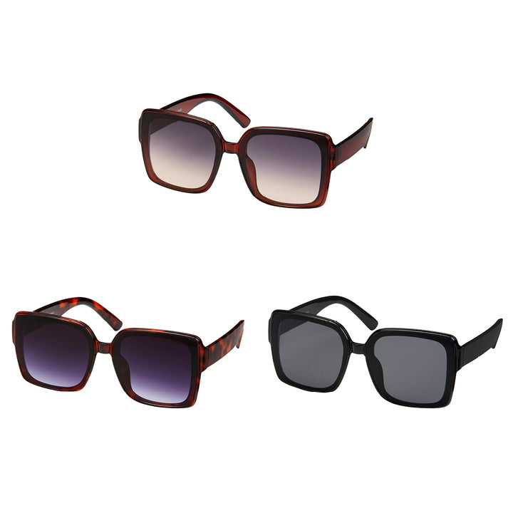 1286 Rose- Square Inlay Color Sunglasses -