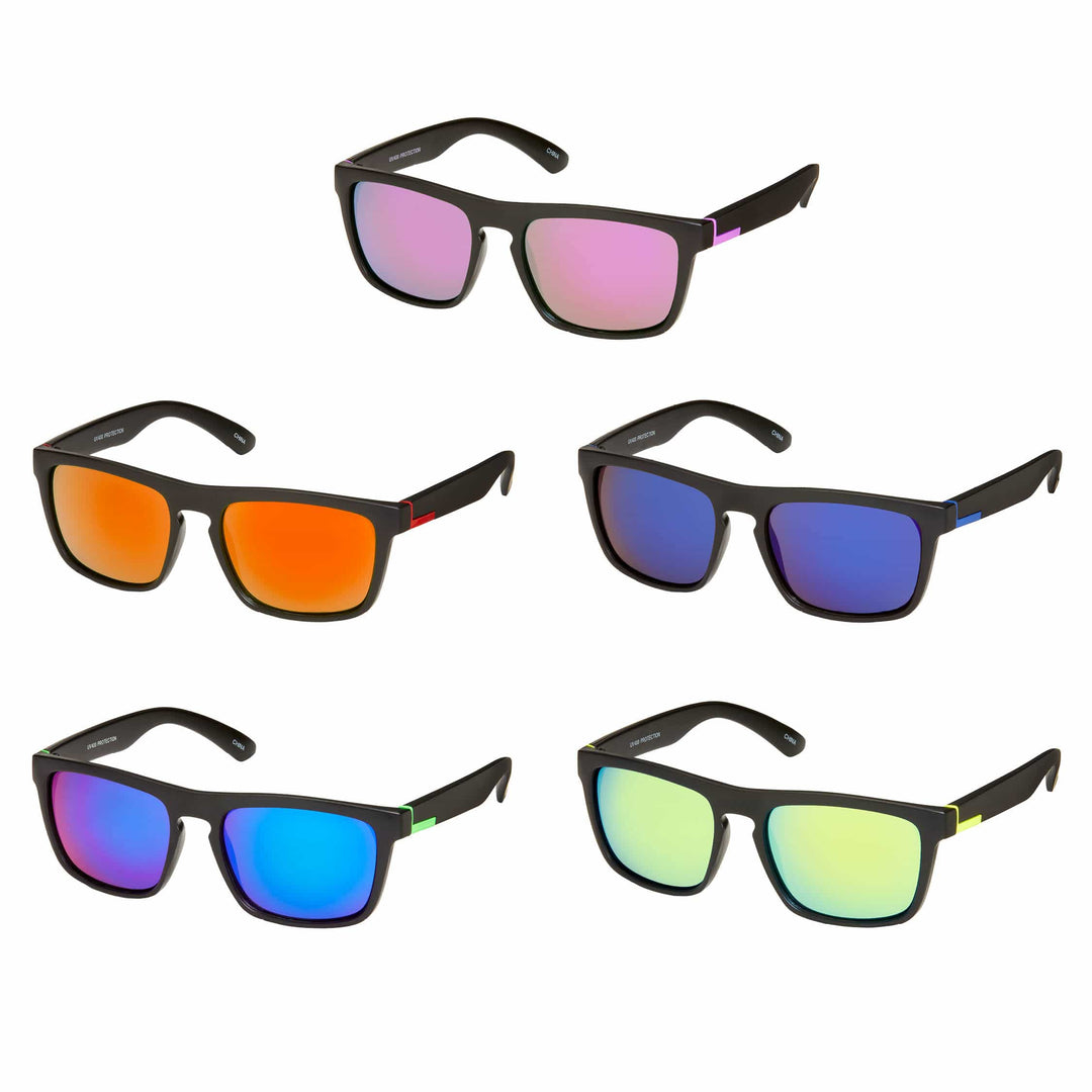 1548- 805 - Wrap Color Lens Sunglasses