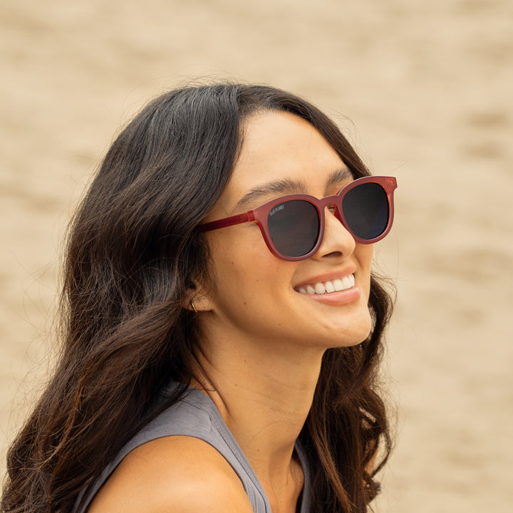 BP19791 - Este - Dark Rose / Gradient Brown Polarized Lens