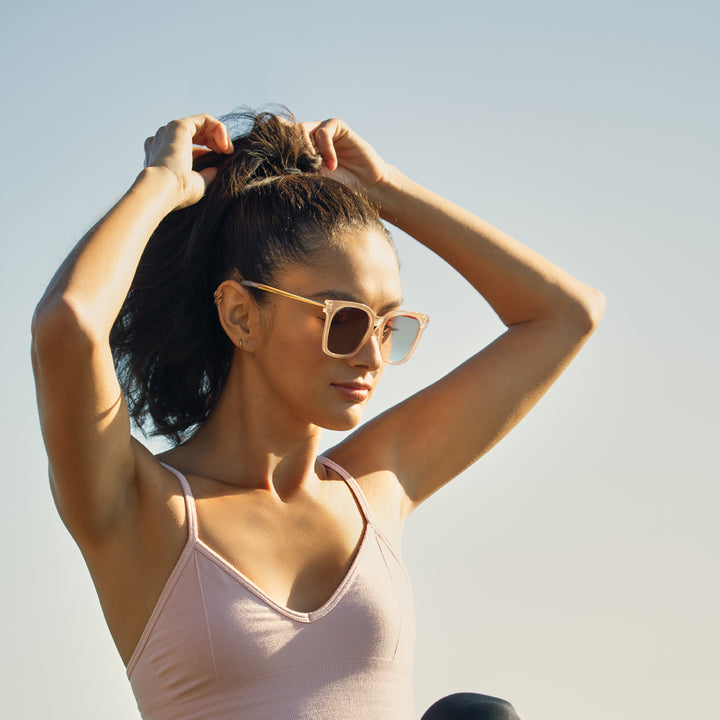 BP19604 - Everly - Beige / Gold / Gradient Brown Polarized Lens