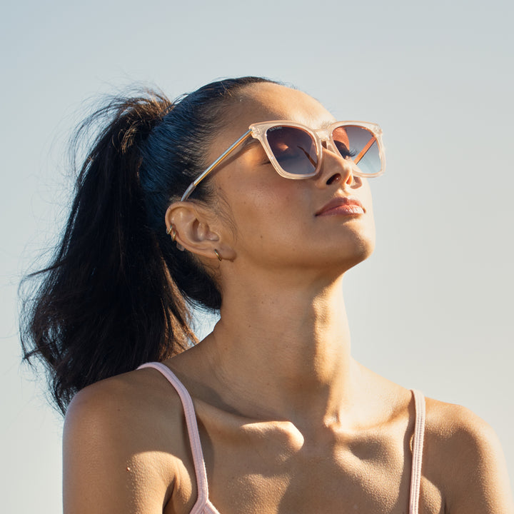BP19604 - Everly - Beige / Gold / Gradient Brown Polarized Lens