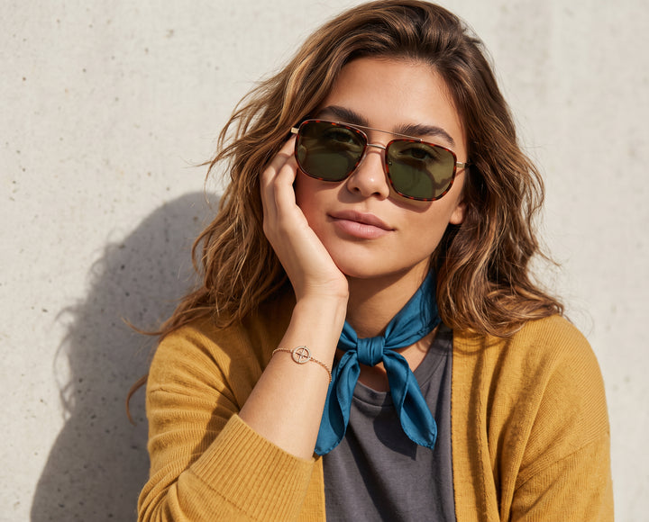 BP10332 - Flynn - Walnut Tortoise / Matte Gold / Grey-Green Polarized Lens