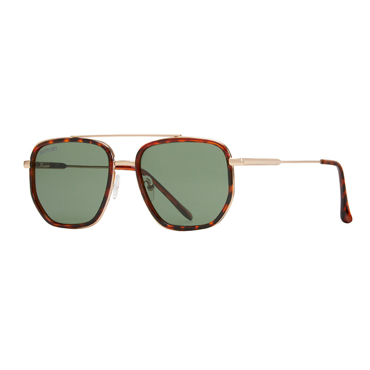 BP10332 - Flynn - Walnut Tortoise / Matte Gold / Grey-Green Polarized Lens