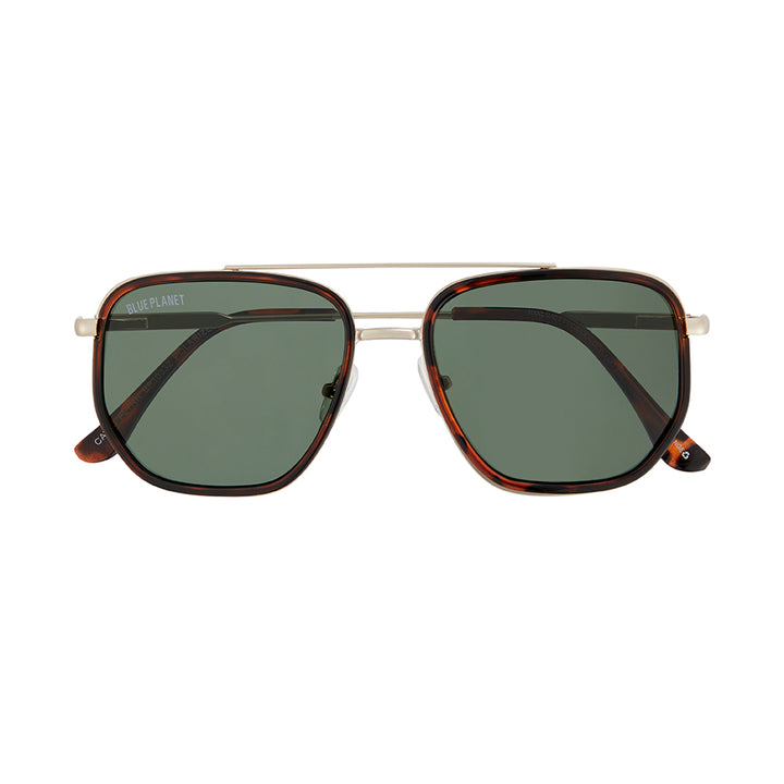 BP10332 - Flynn - Walnut Tortoise / Matte Gold / Grey-Green Polarized Lens