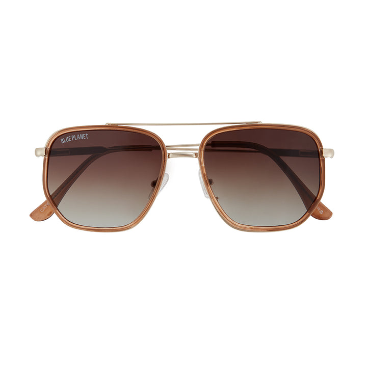 BP10333 - Flynn - Milky Mocha / Matte Gold / Gradient Brown Polarized Lens