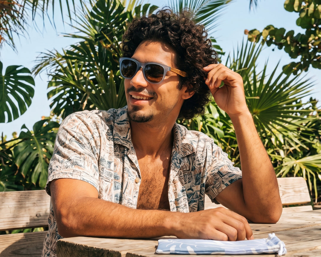 BP10163 NEW Grant- Matte Blue/Walnut Wood - Smoke Polarized