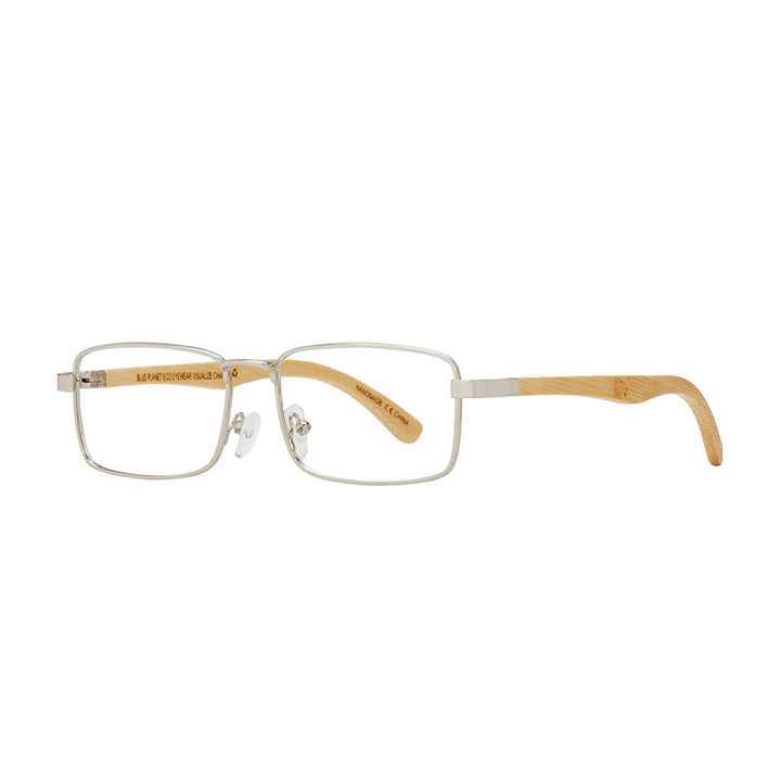 BP20974 - Harris - Silver / Natural Bamboo / Blue Light Filtering Reader Lens