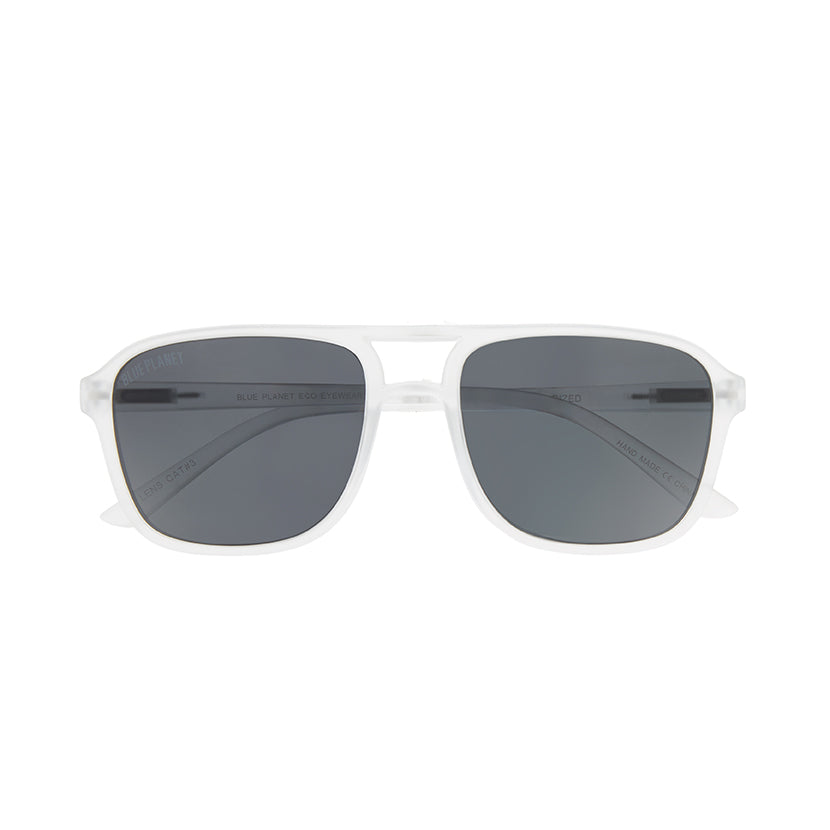 BP10453 NEW JAX Matte Clear/Smoke Polarized Sunglasses