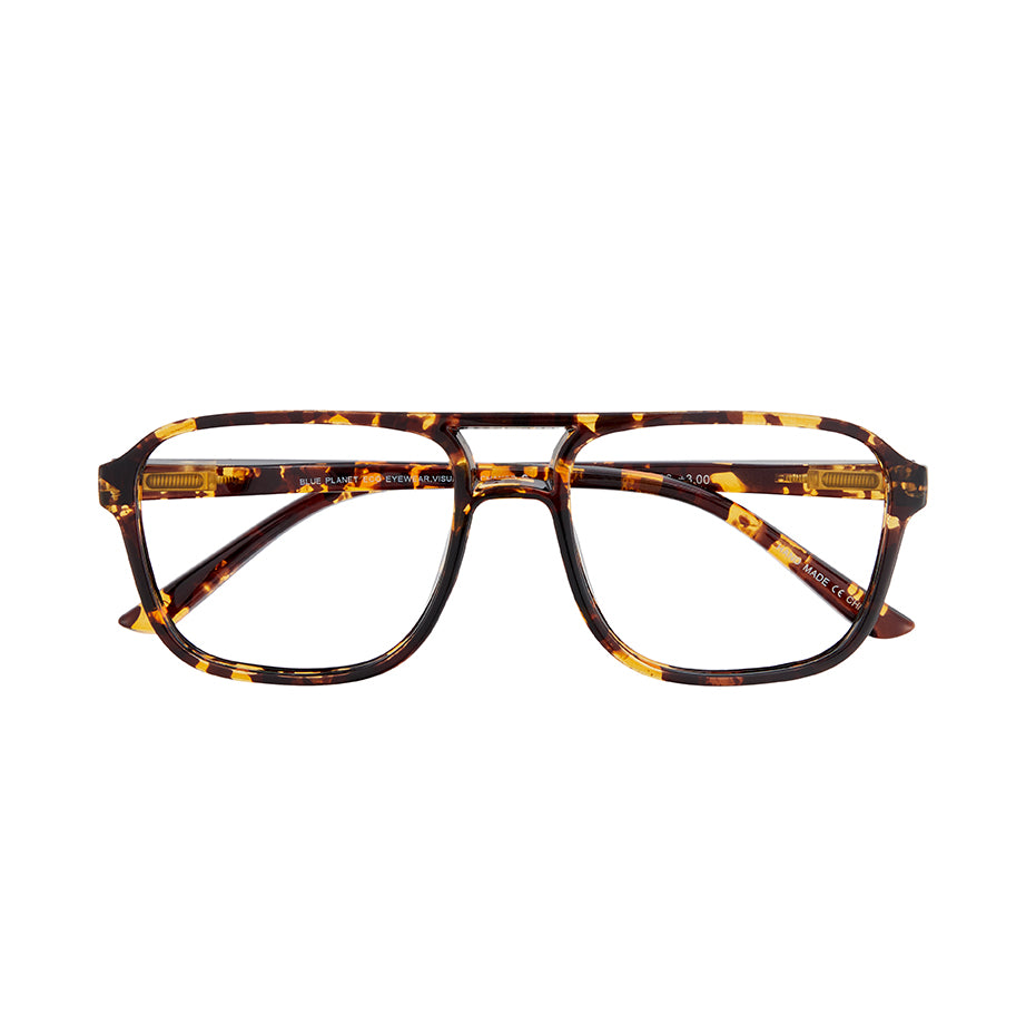 BP20391 - NEW Jax Aviator Brown Tortoise Blue Light Reader
