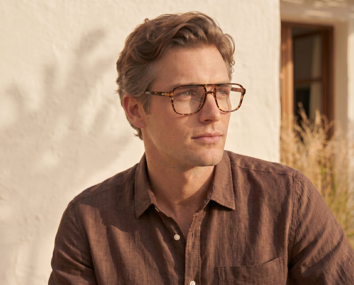 BP20391 - NEW Jax Aviator Brown Tortoise Blue Light Reader